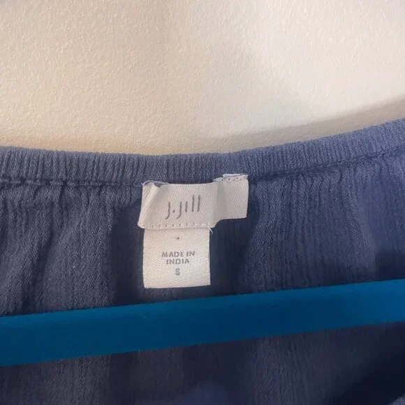 J. Jill Wildflower Embroidered 3/4 Sleeves Oversized Top Size S - Picture 2 of 8